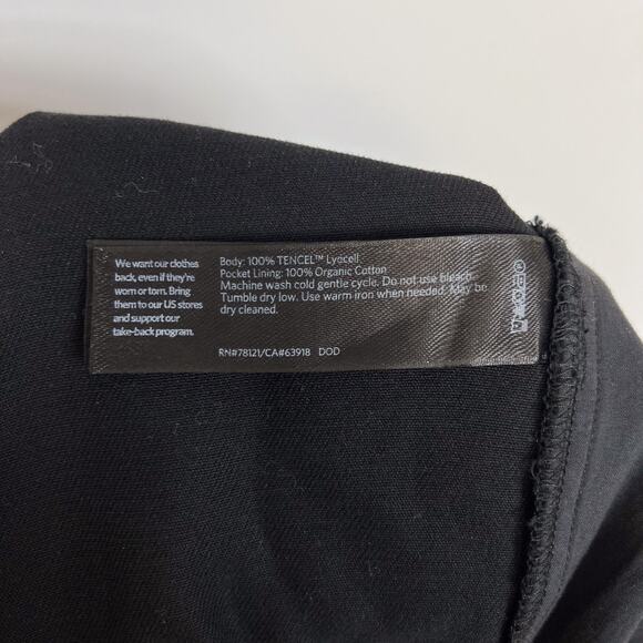 Eileen Fisher Black Elastic Waist 100% Tencel Pants Size Large - Picture 9 of 9